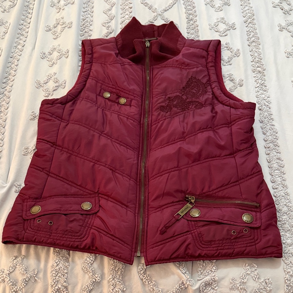 Maurices Burgundy Quilted Vest